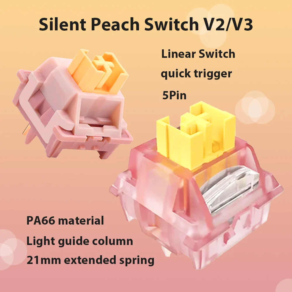 Mechanical Keyboard V2 Switch Lubed Honey Peach V3 Switches