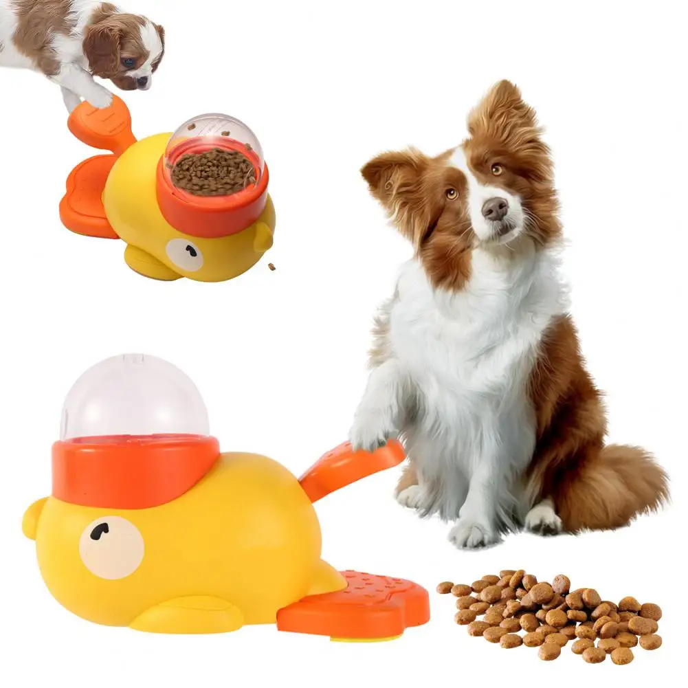 Dog Puzzle Feeder Interactive Pet Food Treat Dispenser Cartoon Duck Design Pet Snack Feeder for Dog Training Mental Enrichment 2