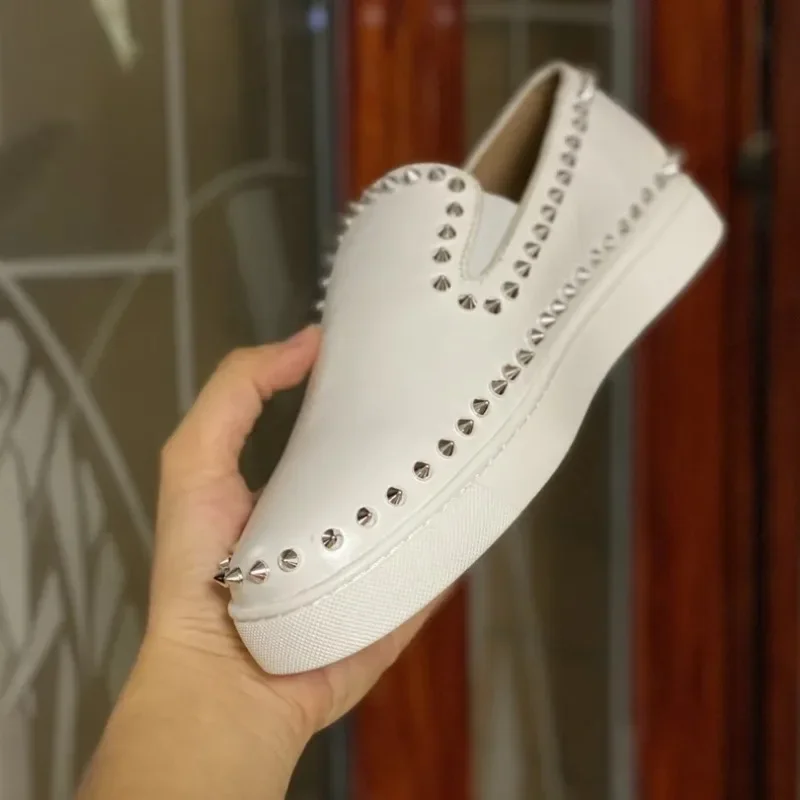 Luxury Designer Shoes Men Loafers Red Bottom Shoes For Women Slip on Flats Spring And Autumn Driving