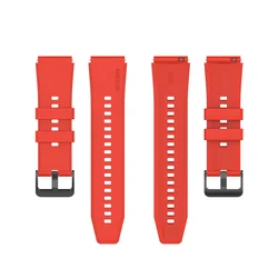 Silicone Strap for Smartwatches - Durable & Comfortable Replacement Band, 20mm & 22mm (Red)