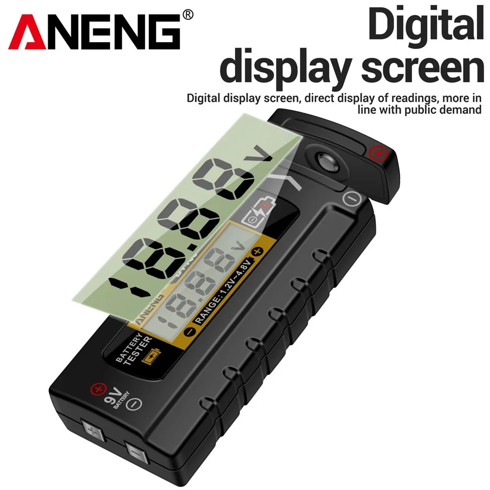 ANENG BT169 Digital Battery Tester Level Detector Quickly Measure Battery Capacity Check Detector for AAA AA Button Cell battery tester
