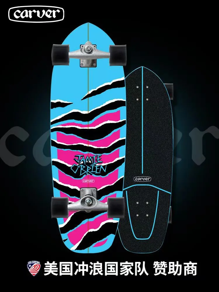 Carver Surf Land Skateboard CX4 CX7 Maple Single Kick Carving Cruiser Skate Board Longboard Pumping Cool Side Sport Street Outdo