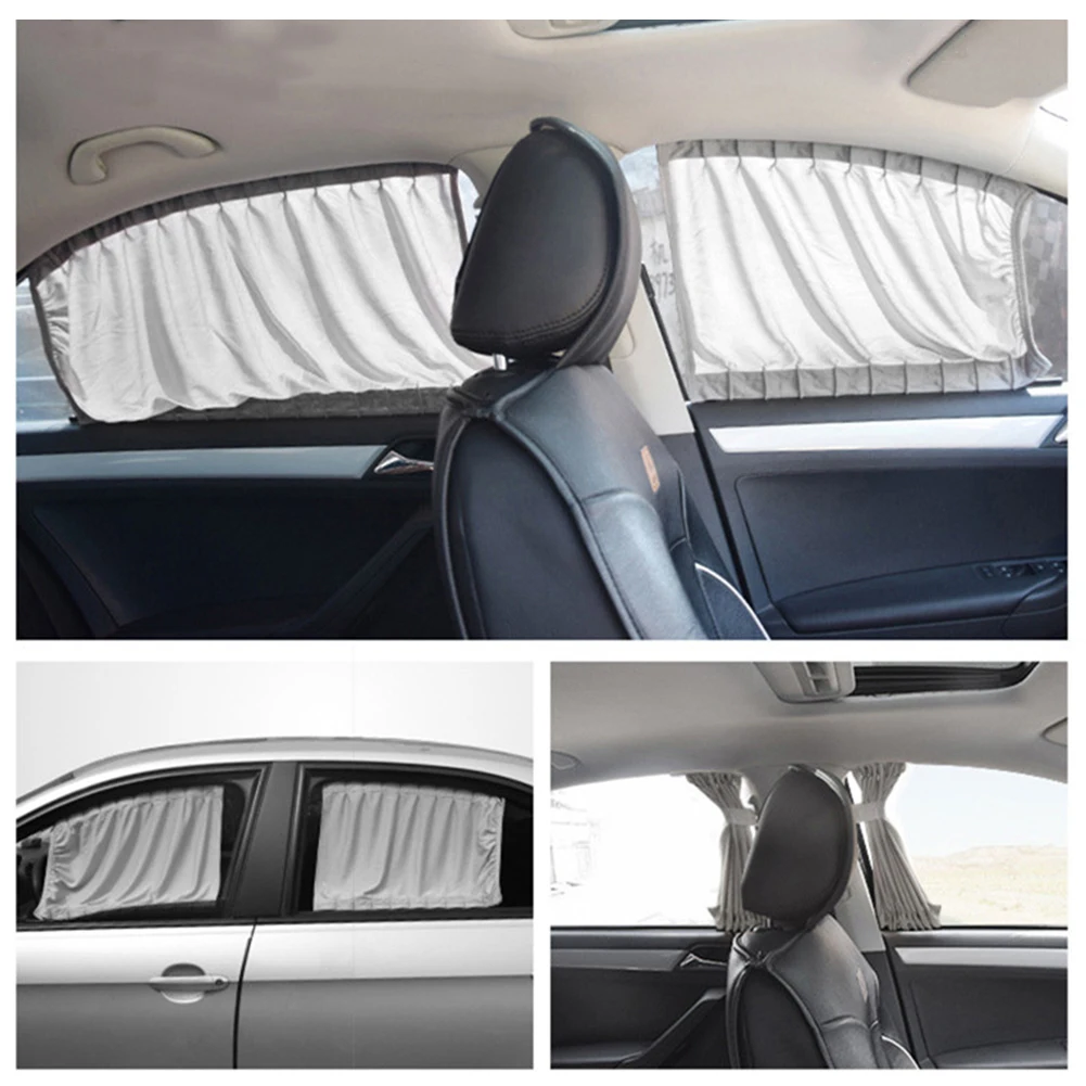 Generic 2 Pcs/Set Car Curtain Automobile Window Sunshade Polyester Sun