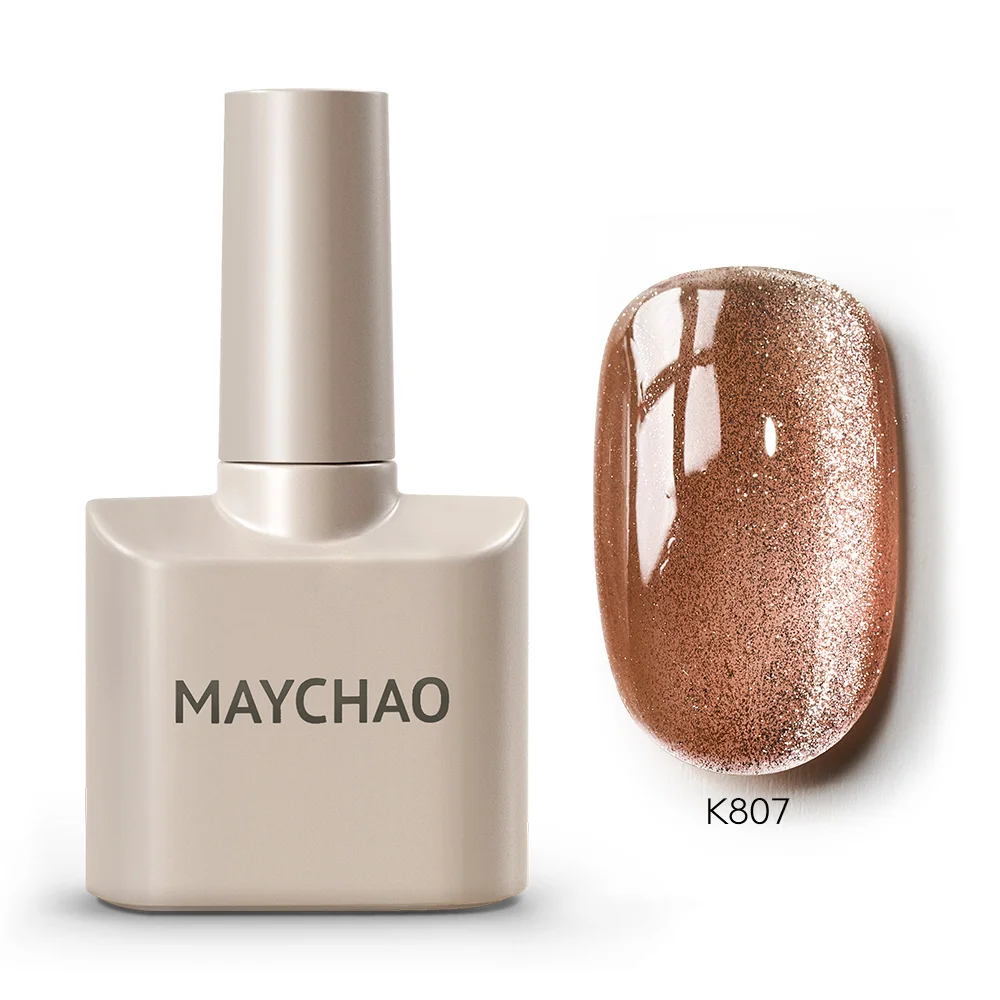 MAYCHAO Cherry Red Glossy Gel Nail Polish – 12ml Semi-Permanent Soak Off UV LED Frosted Finish