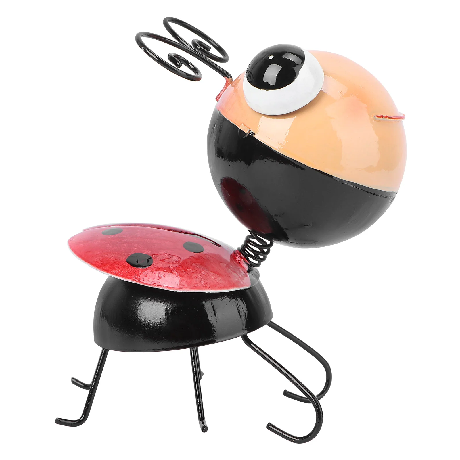 

Wrought Iron Ladybug Figurine Garden Statue Sculpture Decoration Ornament Adornment