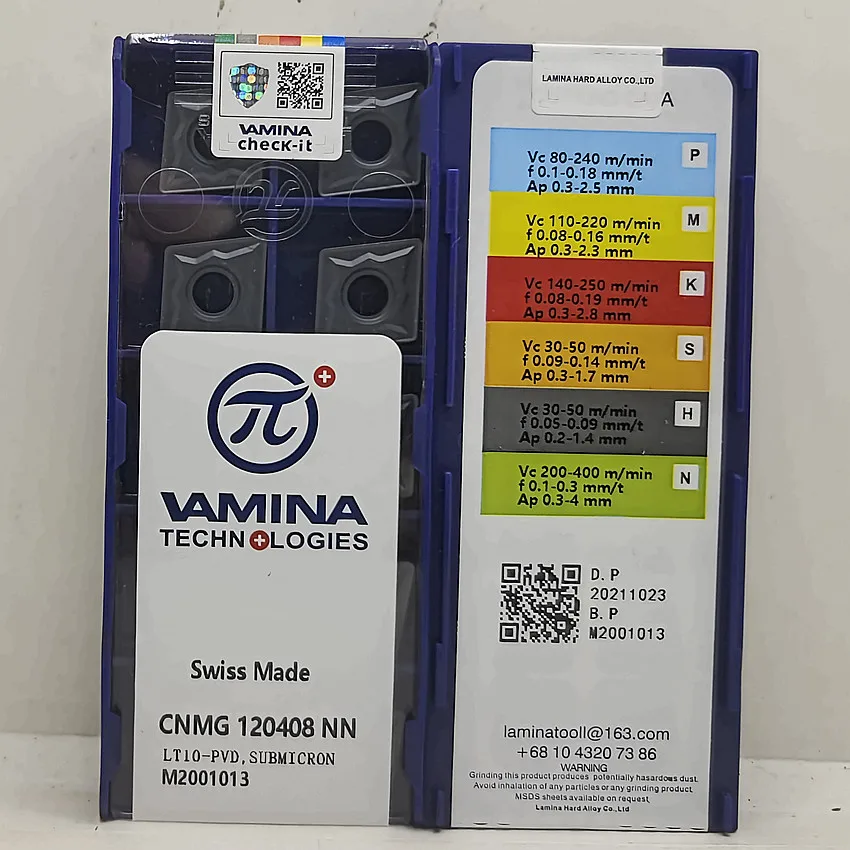CNMG120404NN LT10/CNMG120408NN LT10/CNMG120412NN LT10 LAMINA CNC 카바이드 인서트 10 개/상자