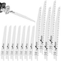 12Pcs Reciprocating Saw Blade 6/9 Inch 6/5TPI High Carbon Steel Pruning Saw Blade Sharp Fast Cutting Saw Blade Woodworking Tool 1