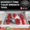 Upright Storage Organizer 20 Wrenches Magnetic Hexagonal Head Multifunctional Toolbox Wrench Holder Modular Spanner Rack Holder 2