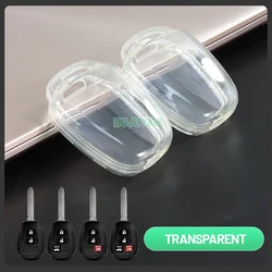 Transparent TPU Car Key Case Cover Protector Shell Auto Accessory (White(Toyota - L ))