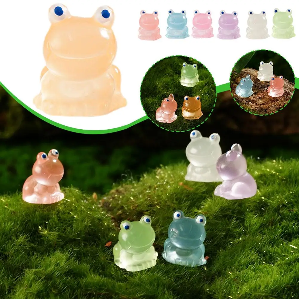 

100Pcs Resin Mini Frogs Figurines, Green Frog Miniature Topper Garden Cake Landscape Figurines Statue Decoration Ornaments L7X0