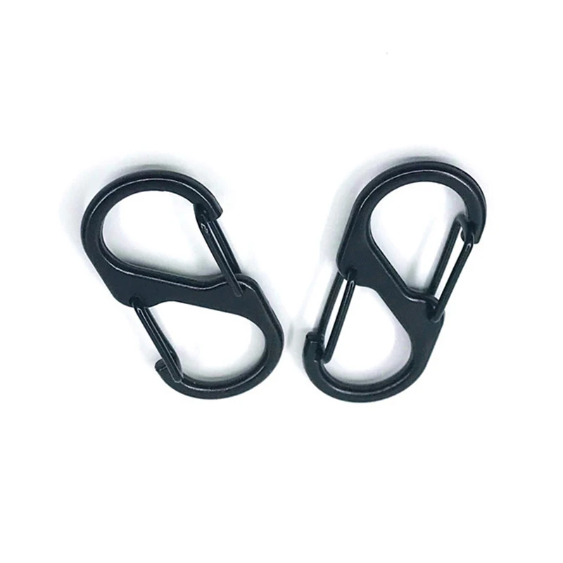 S Type Carabiner with Lock Keychain Hook Anti-Theft Tool 10pcs climbing carabiner