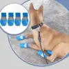 4PCS Cute Waterproof Winter Dog Shoes Warm Anti-Slip Dog Snow Shoes Soft Sole Adjustable Dog Foot Covers for Small Dog Chihuahua 5