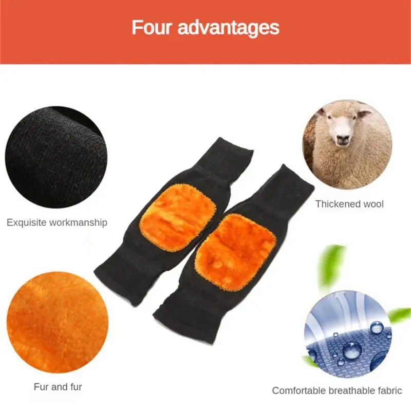 

Soft Thickened Knee Pads Fur Integrated Knee Pads Fleece Knee Pads Not Sweaty Not Boring Foot Protectors Exquisite Workmanship