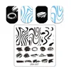 Dragon Eye Ink Stamping Plates  Cute Cat Claw Dog Stainless Steel Image Stencil Flower Leaf Nail Art Stamp Templates Line Face 5