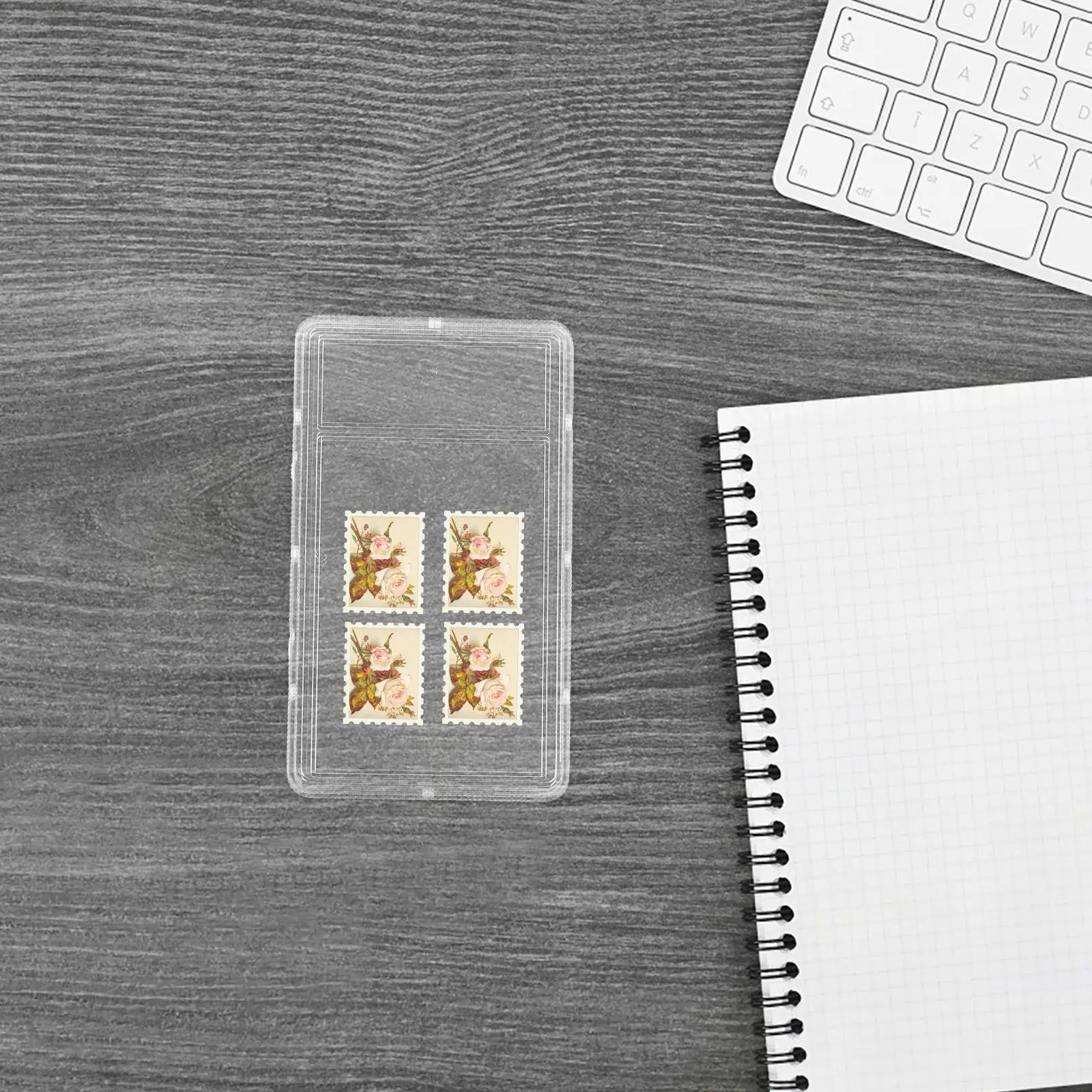 방수 스탬프 식별 상자 투명 바 케이스 등급 분류 보관함 (우표 수집용 명함 보관)