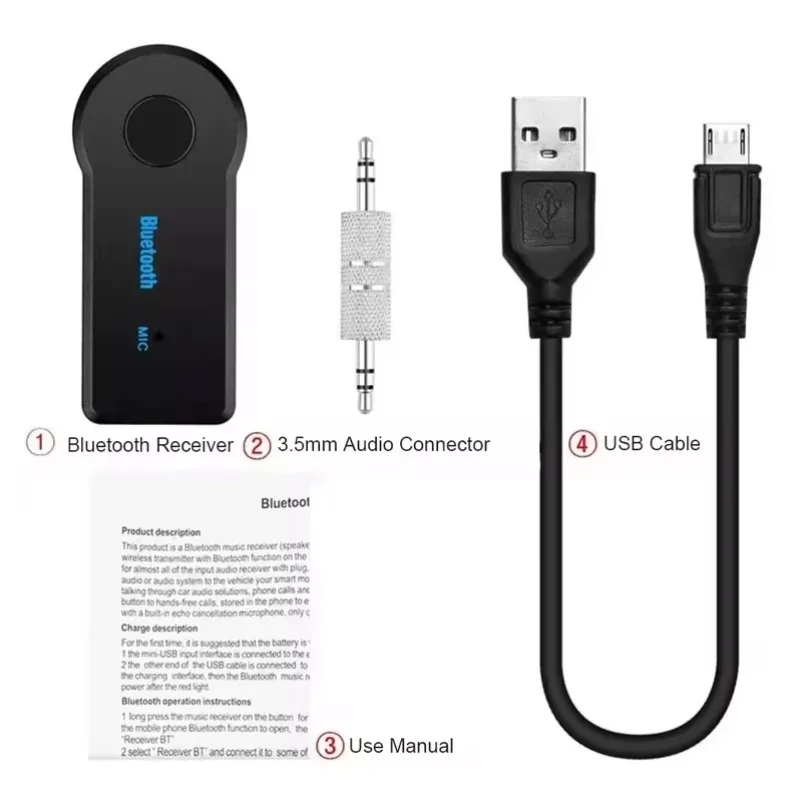 AUX Car Bluetooth 5.0 Receiver Wireless Adapter