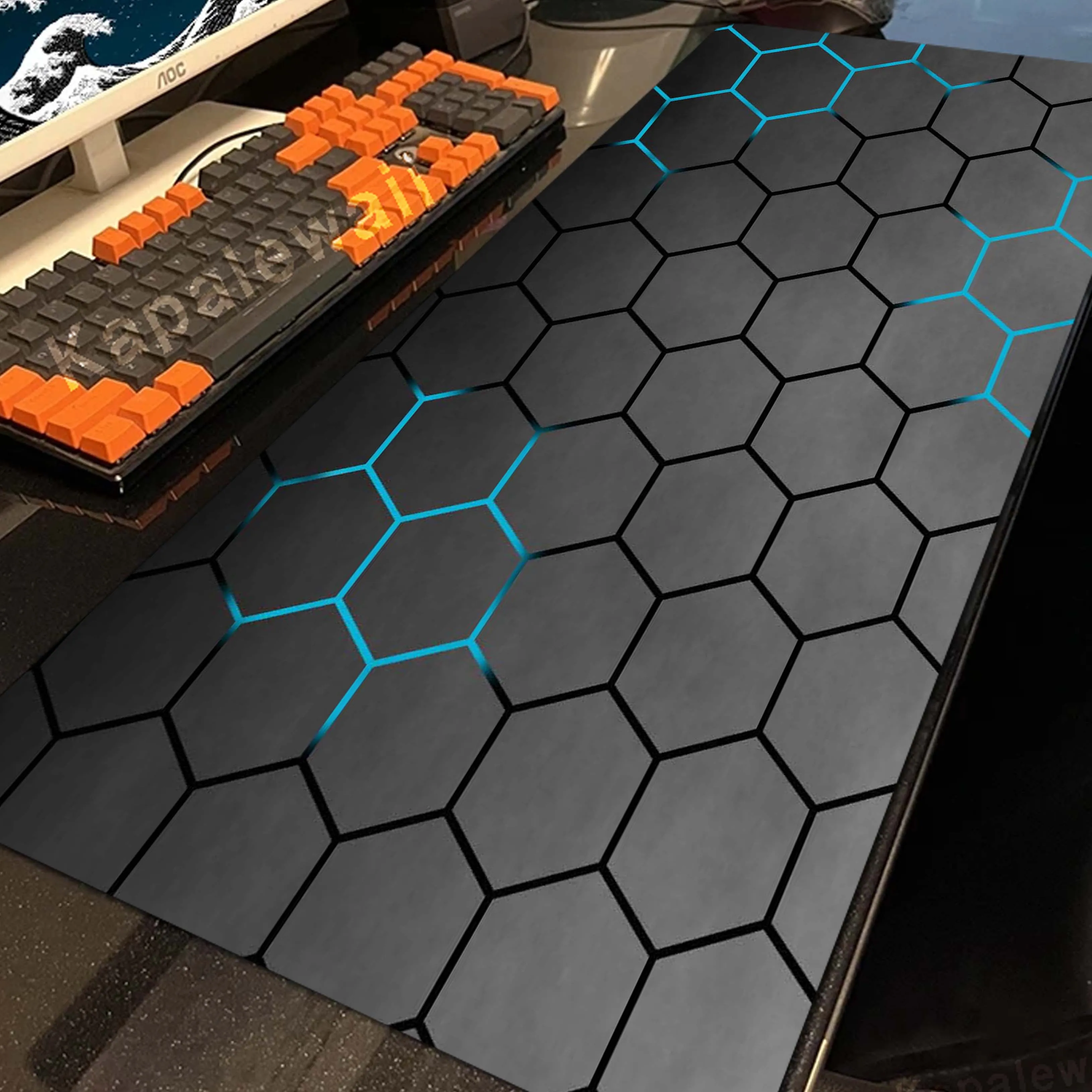 

Gamer Mouse Pad Gaming Desk Mat Alfombrillas De Ratón Mouse Mat Keyboard Pads 100x50cm Geometric Pattern XXL Mouse Carpet