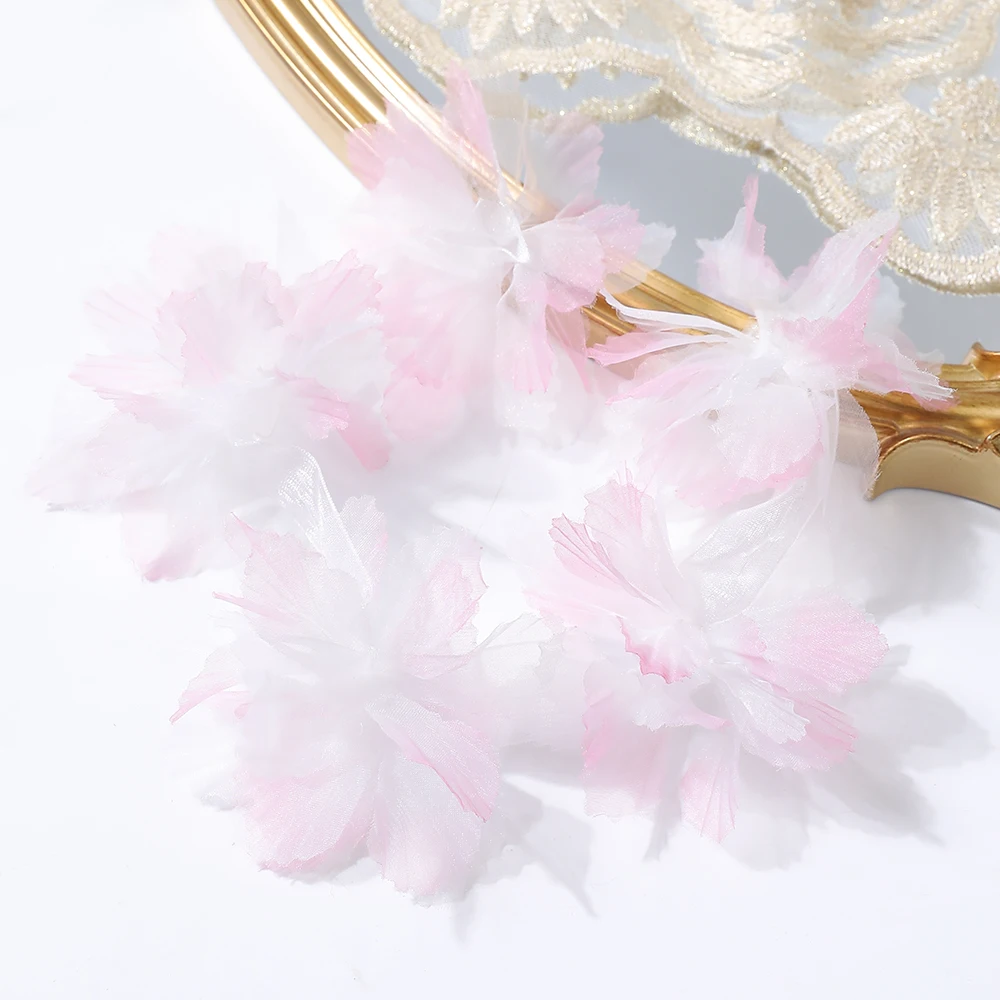 10Pcs 3D Blume Organza Spitze Patches Applique Für Braut Hochzeit Kleid Gradienten Spitze Trim Nähen Zubehör Dekoration Patches – Detail 3