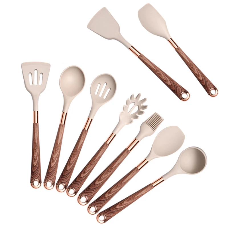 9Pcs Silicone Kitchenware Cooking Utensils Set nonstick cookware set Spatula Shovel Egg Beaters Home Kitchen Cooking Tool Set