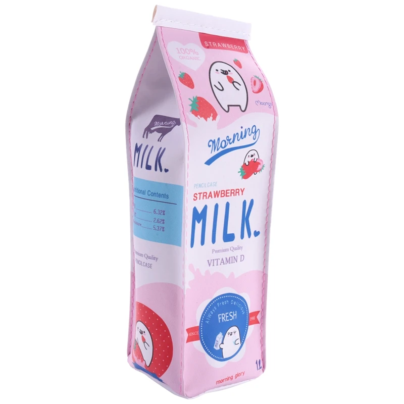 

Новинка, креативная имитация молока, мультяшный карандаш, искусственная кожа, милый пенал, Канцелярский чехол для студентов, школьные принадлежности