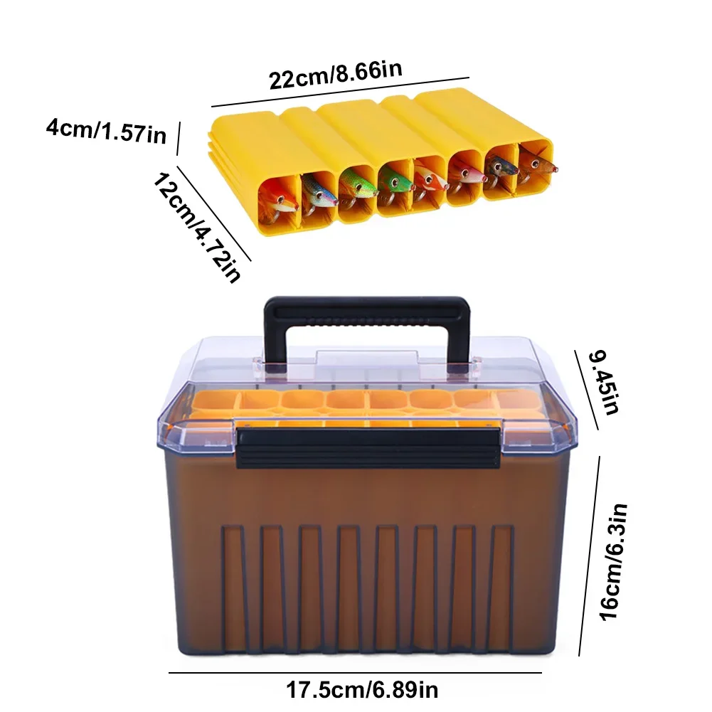 Webfoot Octopus Egi Storage Organizer Box Minnow Squid Jig Hard Bait Container Fishing Storage Box Fishing Accessories