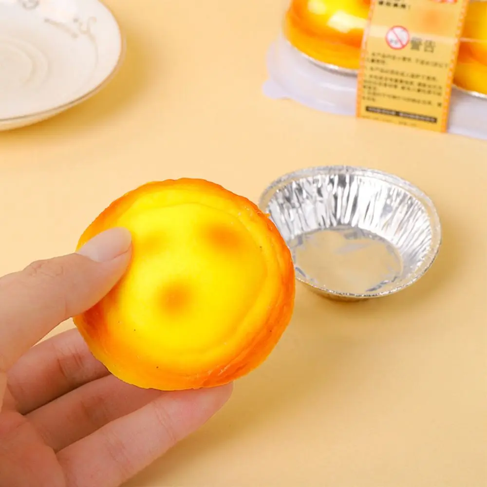 

Sensory Toy Egg Tart Squeeze Toys Soft TPR Simulation Food Cartoon Fidget Toy Silicone 3D Pinch Decompression Toy Kid