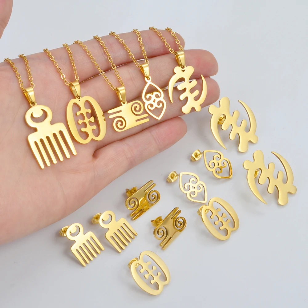 Anniyo Nyame God Adinkra Symbols Gye Nyame Pendant Necklaces