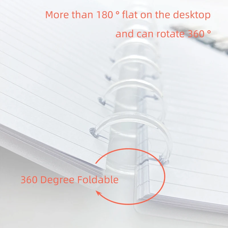 12pcs Plastic Disc Super Clear Binding Disc Loose Leaf Planner Bound Notebook Mushroom Hole Binder