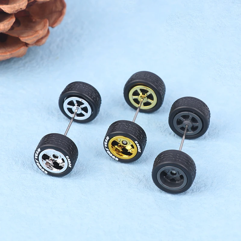 1Set 1/64 Alloy Car Staggered Front Small Rear Large Wheel Gild/Silvering/Golden/Silver BSC Serie 10.8mm+12.8mm For Hot Wheel