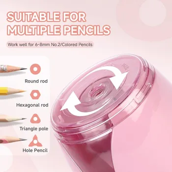 Automatic Electric Pencil Sharpener Powered by 2AA Batteries Efficiently Sharpens Pencils of 68CM Length Ideal for School Home 3