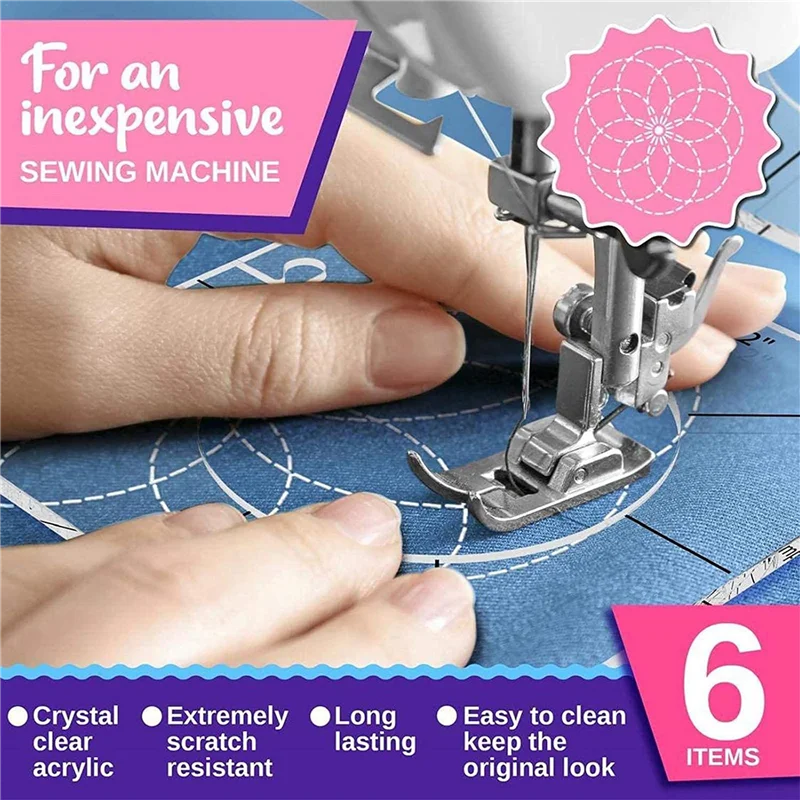 6Pcs Tailor Ruler Templates Set DIY Apparel Sewing Supplies Quilter Ruler Sewing Stencil Tool