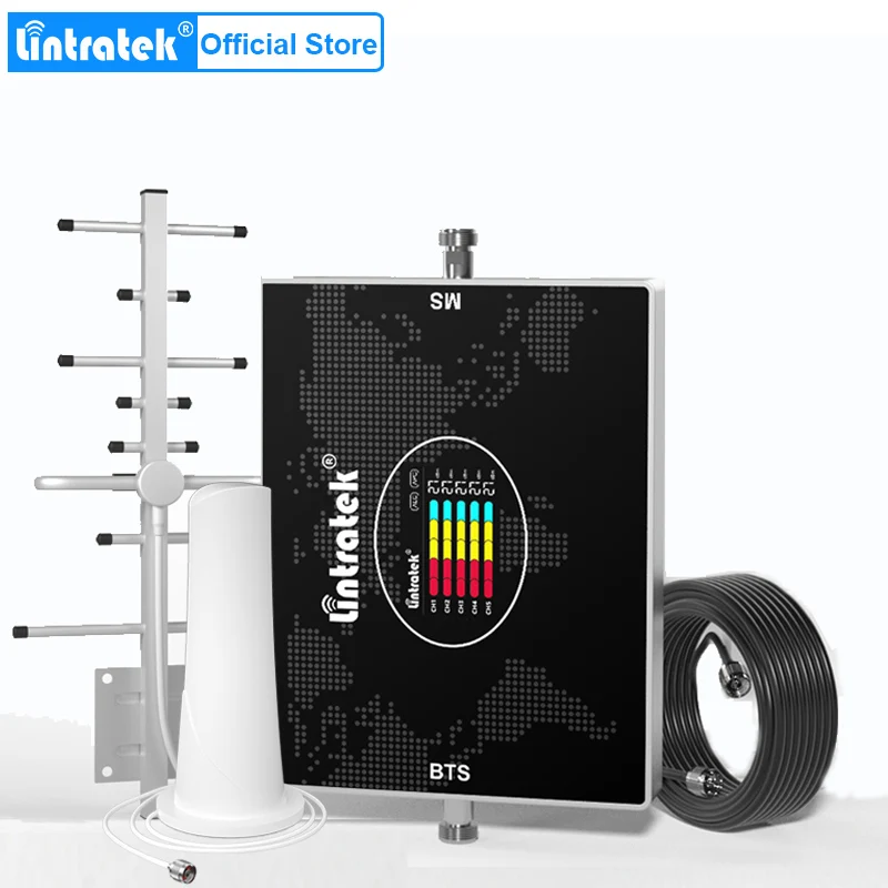 Lintratek 5 band mobile signal booster B28 B5 B2 B4 B7 2g 3g 4g Mobile