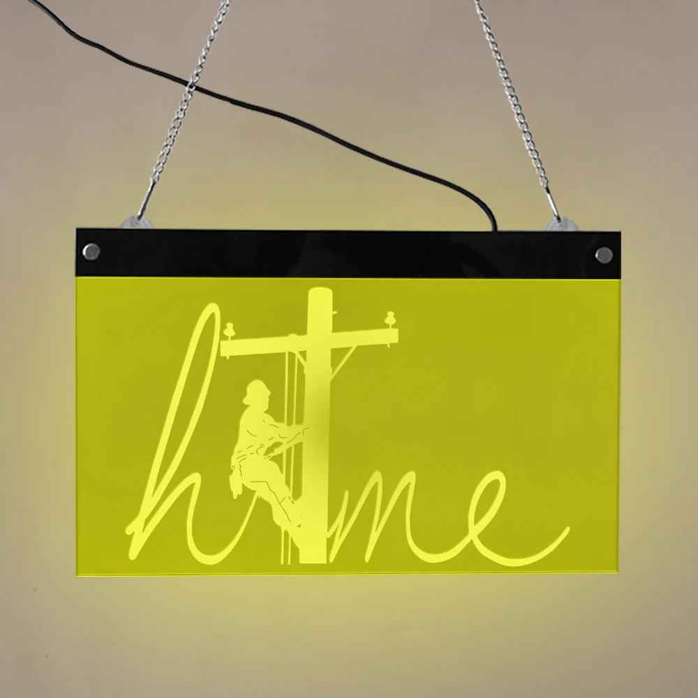 

Personalized Power Lineman LED Neon Sign Lighting Decor Journeyman Electrician Sign Custom Multi-color LED Wall Art Lineman Gift