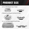 3-Piece Magnetic Tray Holder, Magnetic Parts Tray Set, Thickened Tray,Stainless Steel, Tool Trays For Screw, Bolts, Nuts 6