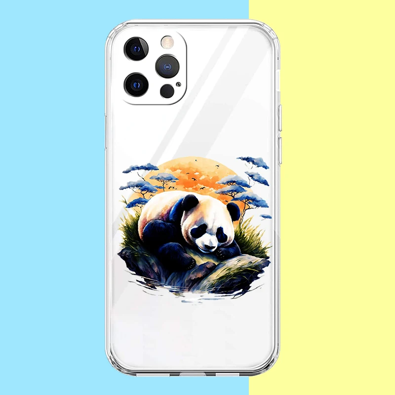 Tickle Panda Shockproof Transparent Silicone Phone Case Cover