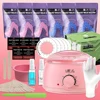 Pink Waxing Kit Wax Warmer Hair Removal with 6 Bags Wax Beans for Body Eyebrow Facial Armpit Nose for Women and Men110V voltage