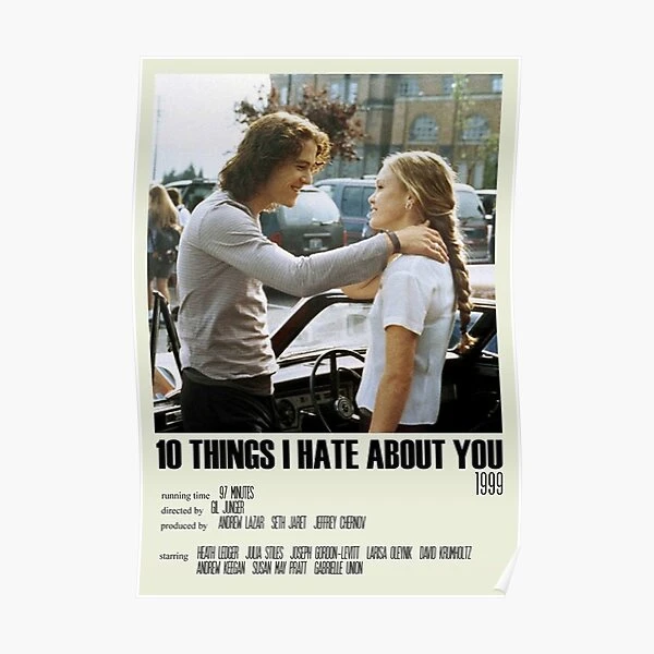 Movie 10 Things Hate About You Poster One Piece Poster Wall Art Home Decor  Painting Room Decor - AliExpress