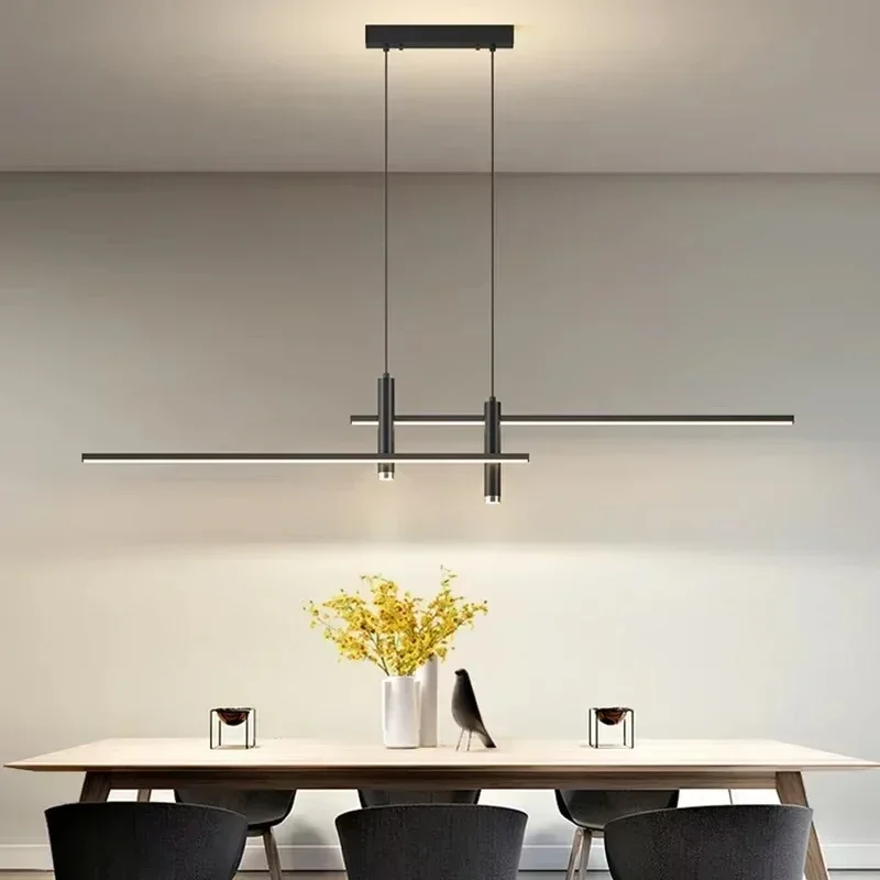 LED Pendant Light Smart Remote Control Adjustable Color Temperature Brightness Living Room Restaurant Hanging Lamp Home Light 2