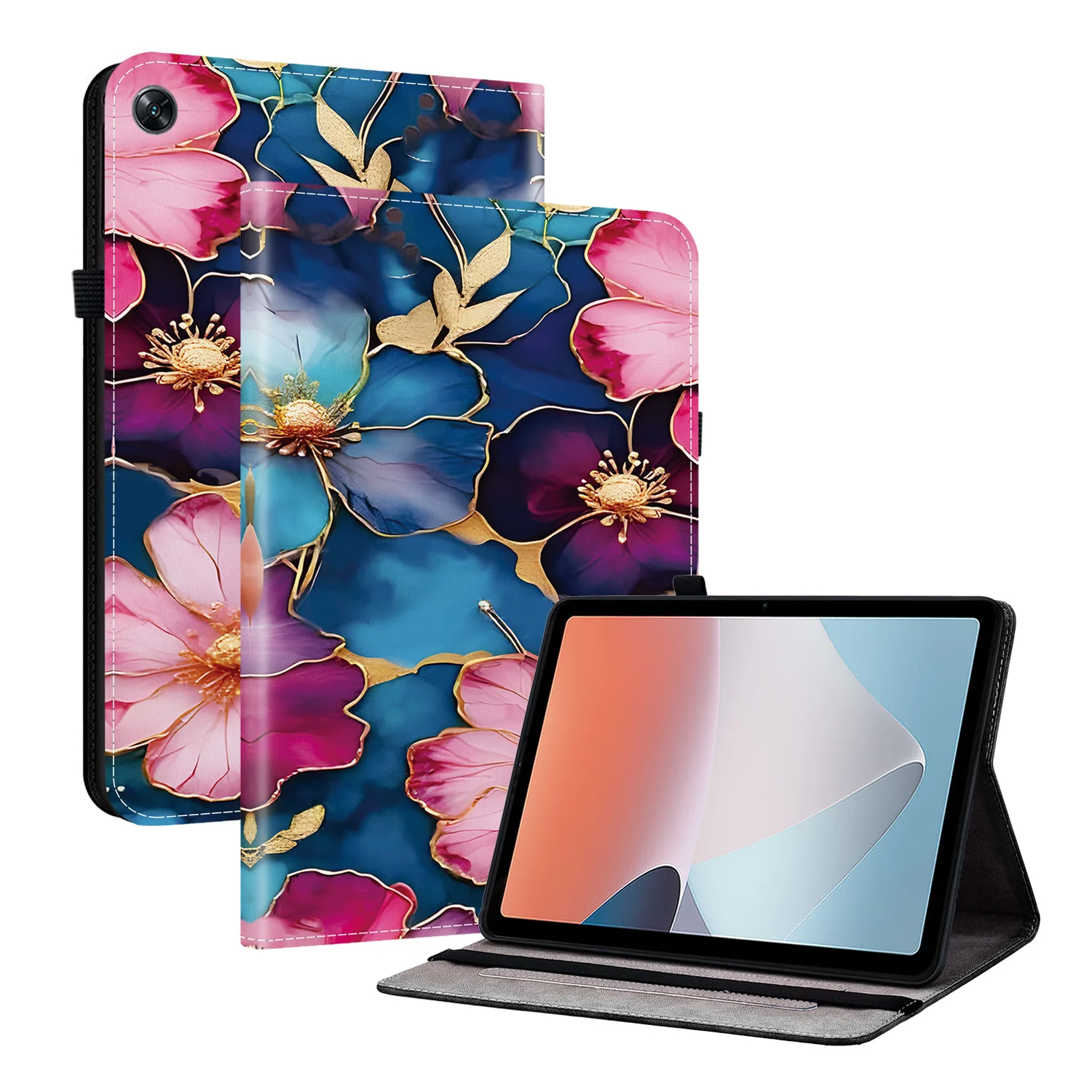 Premium PU Leather Tablet Cover with Adjustable Stand | Universal Design for Multiple Tablet Sizes