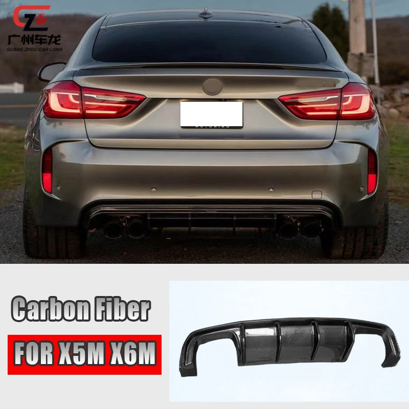 Real Carbon Fiber Front Splitter Lip For BMW X5M X6M F85 F86 Bumper