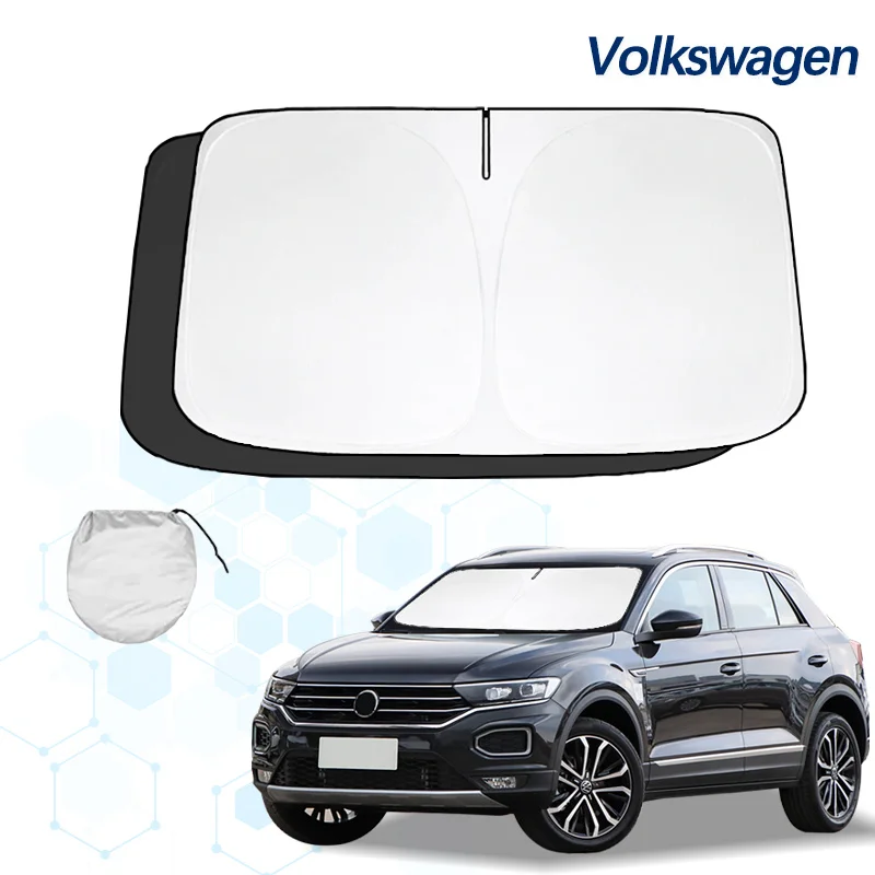Windshield Sun Shade For VW Volkswagen T-Roc R Line Sunshade Sun Visor Protector Foldable Blocks UV Rays Keep Car Cooler