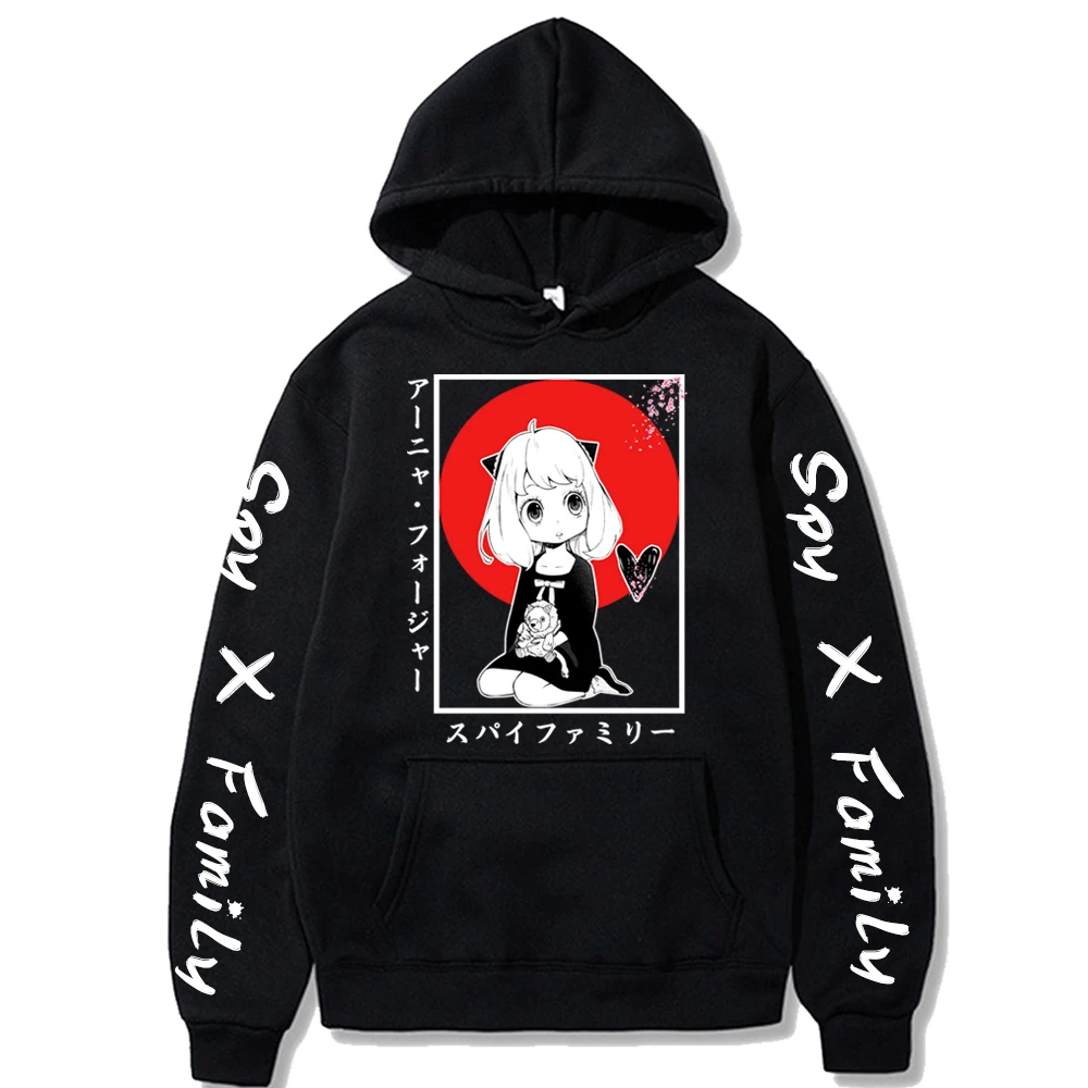 

Spy X Family Hoodie Harajuku Anime Funny Anya Forger Sweatshirt Loog Sleeve Gift Top Unisex