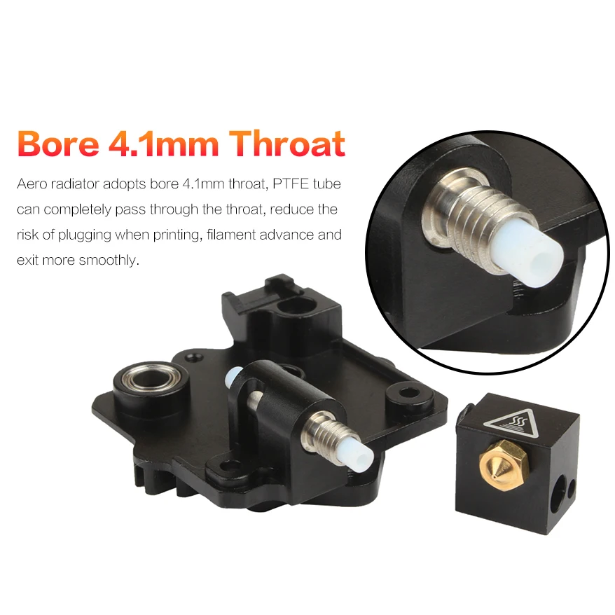 Dissipador Aero Bloco de Refrigeração de Alumínio v6 Titan Extrusora Curto Alcance Hotend 1.75 mm Radiador Peças da Impressora 1pc Xcr3d-titan - Imagem 3