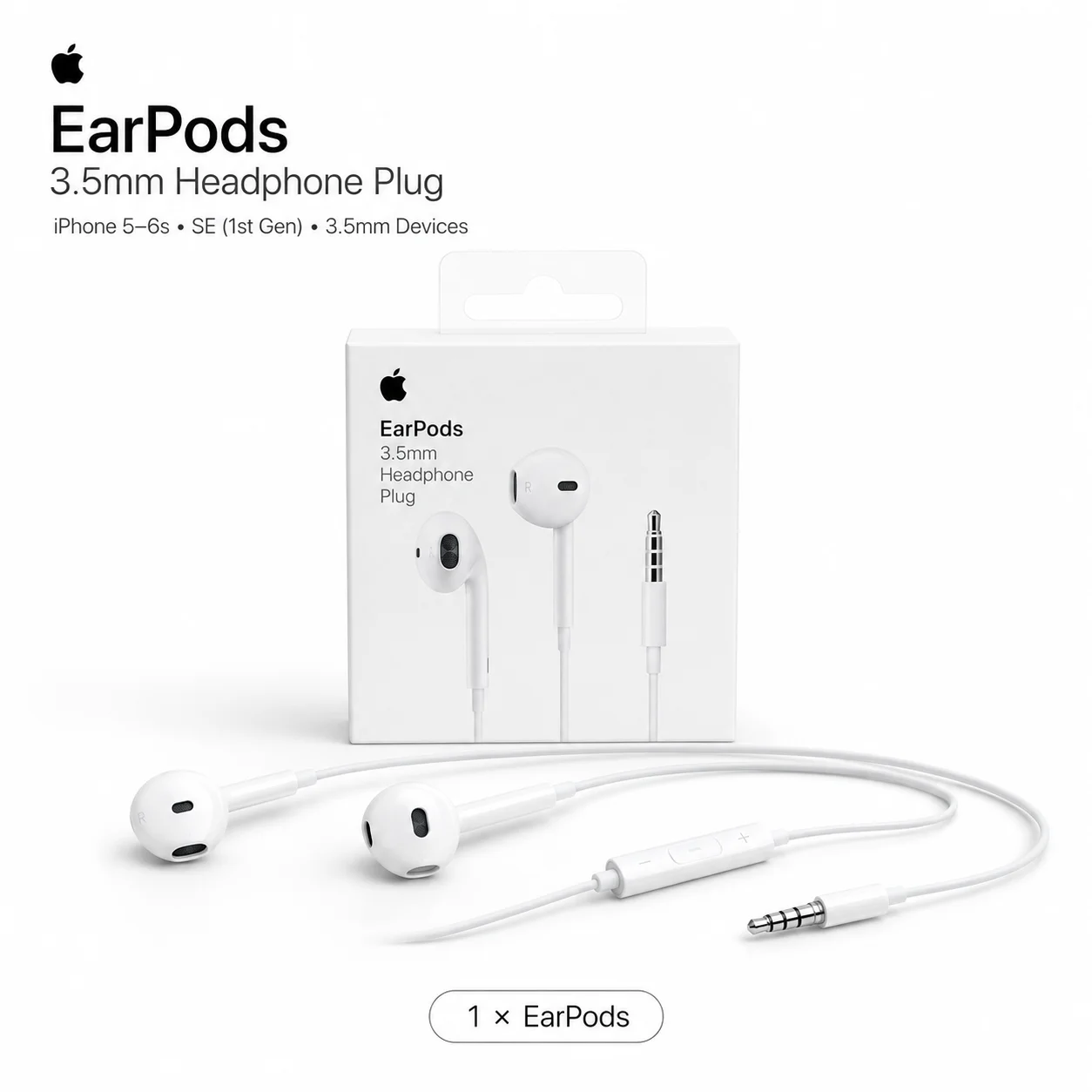 صورة سماعات أذن أبل سلكية أصلية بموصل 3 5 مم وLightning وUSB C