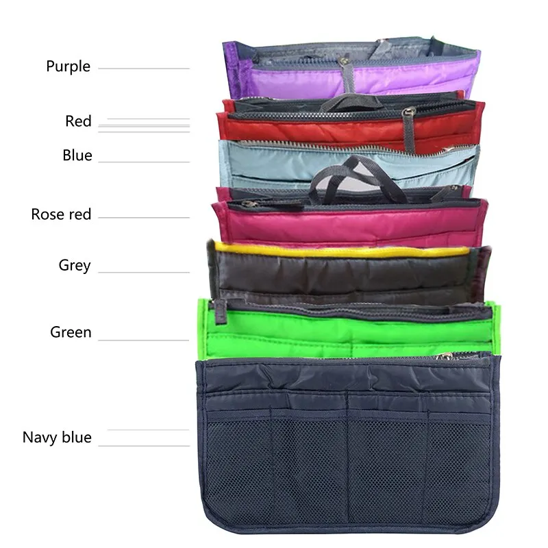 Sc4467113173141e0a67a7d15d2311fffL Multifunctional Bi-fold Storage Bag Double Zipper Large Capacity Storage Arrangement Makeup Toiletries Large Classification Bag Mallzona