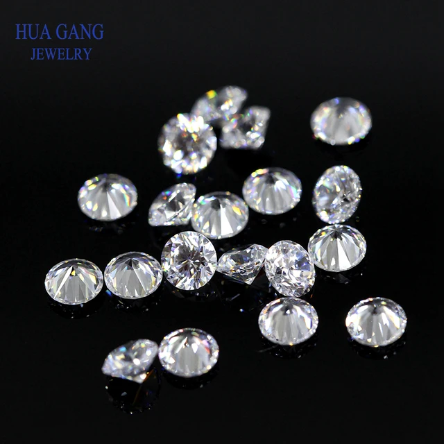 5A Grade Round White Cubic Zirconia Stone 3