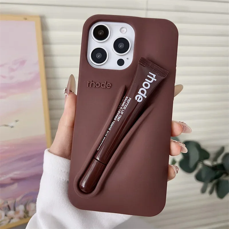 Makeup Brand Lemontini Dopamine Lip Gloss Case for iPhone 15 16 17 ProMax 12...