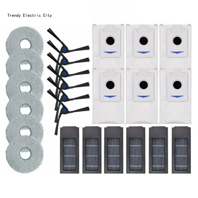 

R9CD Vacuum Cleaner Mop Pads Dust Bags Vacuum Cleaner Accessories Mop Cloth Plastic Side Brushes for X2 X2pro Vacuum Cleaner