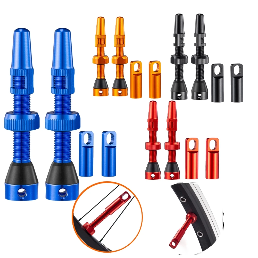 CNC Aluminum Tubeless Bike Tire Valve Kit