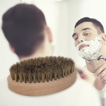 Natural Combs Beard Eco Friendly Shaving Brush Beard Comb For Men Beard Mustache Repair Bristle Hair Professional